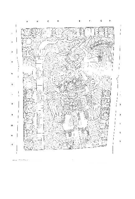 Drawing of Yaxchilan, Lintel 33