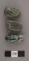 3 fragments of carved jade beads