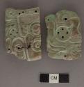 Part of engraved jadeite tablet, 2 pieces (TP/68)
