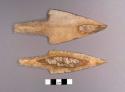 Stone points or knives - stemmed, plano-convex