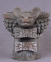 Bowl with bat's head, including base.  Terra cotta.  Monte Alban style.