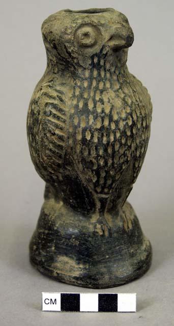 Black ware vase, bird form