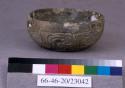 Ceramic flat bottomed bowl, hemispheric body