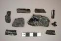 Stone, obsidian chipping debris