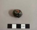 Pebble, nodule, small, irregular, spherical; obsidian