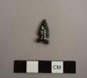 Projectile point, side-notched, eared, basal notched; flaked obsidian
