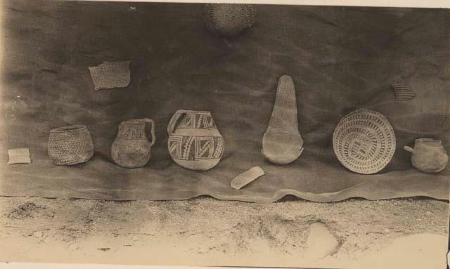 Pottery from Chaco Canyon collected by EL Hewett. Pot is located