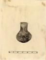 Small bottle accompanying burial A-6,  four sets of incised interlocking scrolls