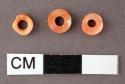 Shell beads - pink - diameter range: .6-.4 cm., thickness range: .15-.2 cm.