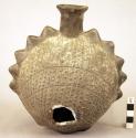 Black ware vase, shell form