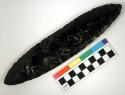 Chipped implement; chipped from black obsidian