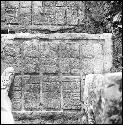 Upper step of Hieroglyphic Stairway 3 of Structure 44 at Yaxchilan