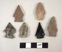 Stone arrowheads -- notched