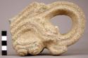 Sculptured stone serpent head