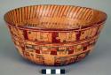 Large Yojoa polychrome pottery bowl. Mayoid style.
