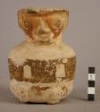 Small polychrome pottery effigy vessel