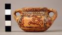 Miniature Yojoa polychrome pottery jar, 2-handled - Bold Animalistic Type