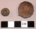 Hammered copper discs