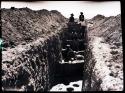 Six Hopi men excavating a trench