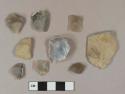 18 miscellaneous flint flakes and fragments with limited edge retouch or wear