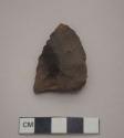 Chipped stone, projectile point, concave base, unfinished