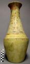 Complete ceramic vase, no base, polychrome, flared rim, reconstructed.