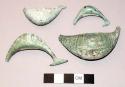 Bronze leech-shaped fibulae (probably from Anzio hoard)