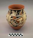 Polychrome-on-buff Vase:  geometric motif