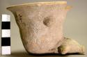 Pottery zoomorphic effigy vase (feline's claw)
