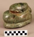 Coiled stone snake - approx 5 1/8" high x 7 2/8" long - jade ? (FAKE)