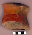 1 of 2 fragments of flat-bottomed "Coyotlatelco" type bowl