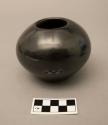 Black ceramic bowl, undecorated