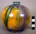 Ceramic Chorreado ware globular vase