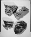 Photograph and negative of painted ceramics from the Jeddito Expedition, page 63