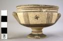 Miniature pottery kylix - White slip painted ware A