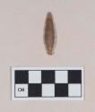 Chipped stone, projectile point, side-notched, serrated