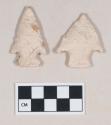 Chipped stone, projectile points, corner-notched