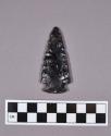 Obsidian projectile point, corner-notched