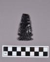 Obsidian projectile point, side-notched