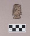 Chipped stone, projectile point, corner-notched, serrated on one edge