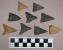 Chipped stone, triangular bifaces