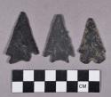 Chipped stone, projectile points, bifurcate base and corner-notched