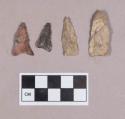 Chipped stone, projectile points, triangular and lanceolate