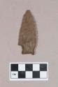 Chipped stone, projectile point, asymmetrical, corner-notched and stemmed