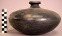 Ceramic black burnished narrow-necked vessel