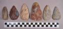 Chipped stone, bifaces, ovate bifaces, and ovate projectile point