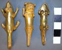 Gold Ornament "Human head, 2 arms/ 2 legs & a lizards' tail"