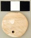 Disk-shaped shell pendant