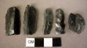 9 chips of Melian obsidian    4 knives in tray   E.R.