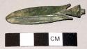 Projectile point of bronze